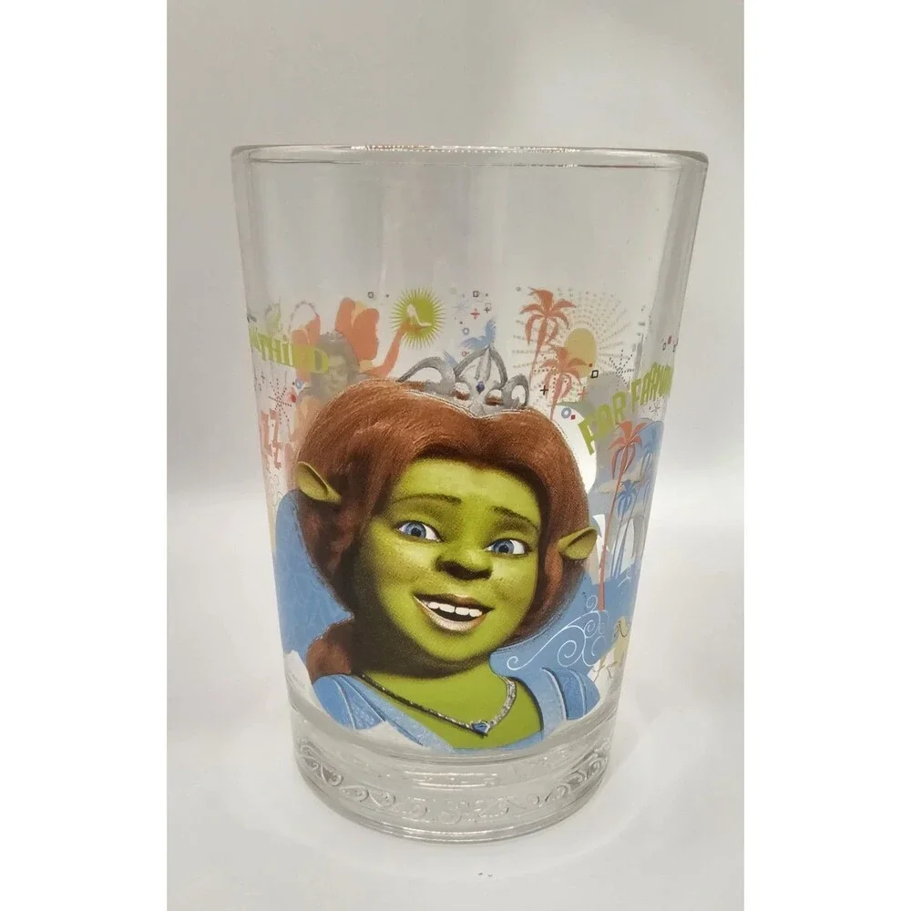 McDonald's Shrek the Third Movie Glass Cup Princess Fiona 2007 Dreamworks